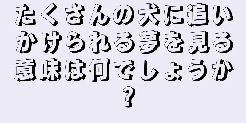 たくさんの犬に追いかけられる夢を見る意味は何でしょうか？