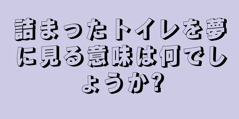 詰まったトイレを夢に見る意味は何でしょうか?