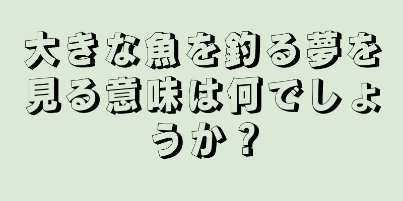 大きな魚を釣る夢を見る意味は何でしょうか？