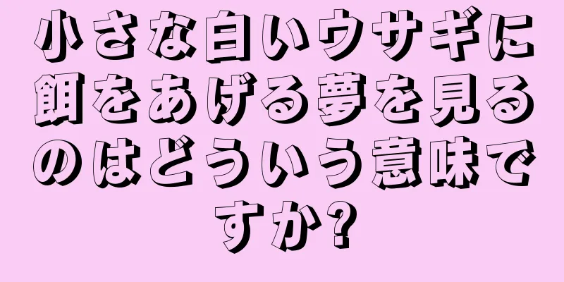 小さな白いウサギに餌をあげる夢を見るのはどういう意味ですか?