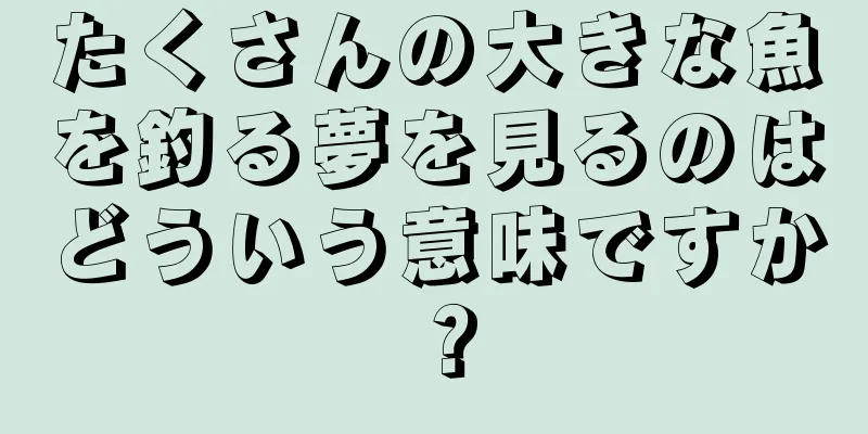 たくさんの大きな魚を釣る夢を見るのはどういう意味ですか？
