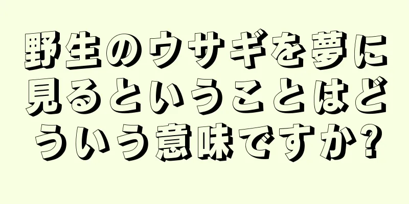 野生のウサギを夢に見るということはどういう意味ですか?