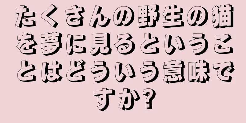 たくさんの野生の猫を夢に見るということはどういう意味ですか?
