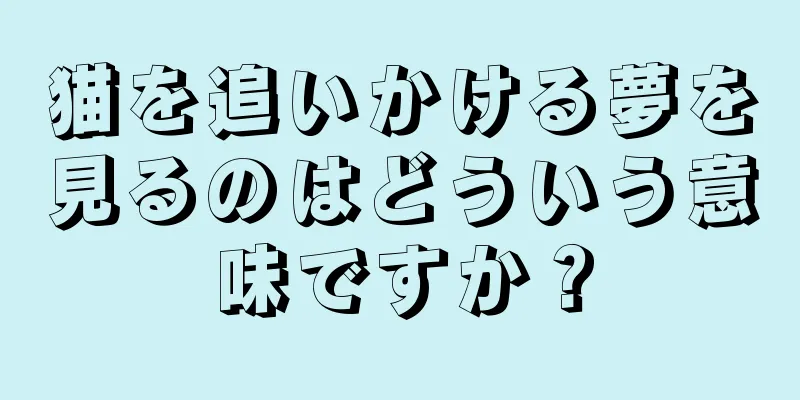 猫を追いかける夢を見るのはどういう意味ですか？
