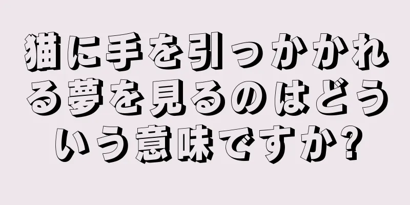 猫に手を引っかかれる夢を見るのはどういう意味ですか?