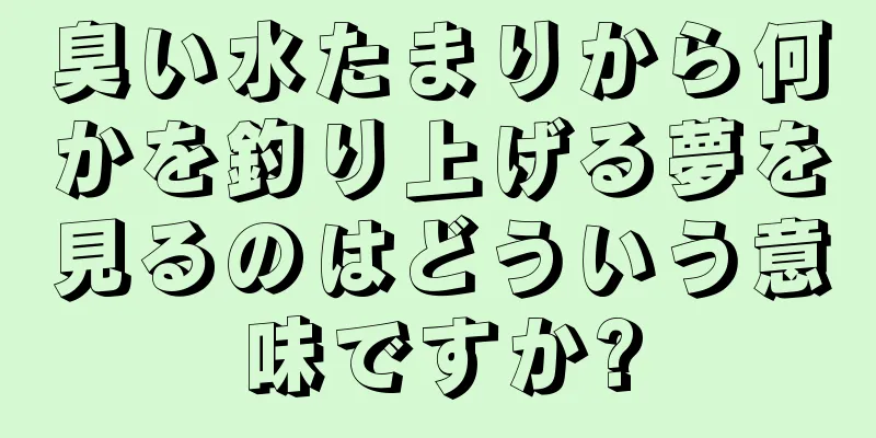 臭い水たまりから何かを釣り上げる夢を見るのはどういう意味ですか?