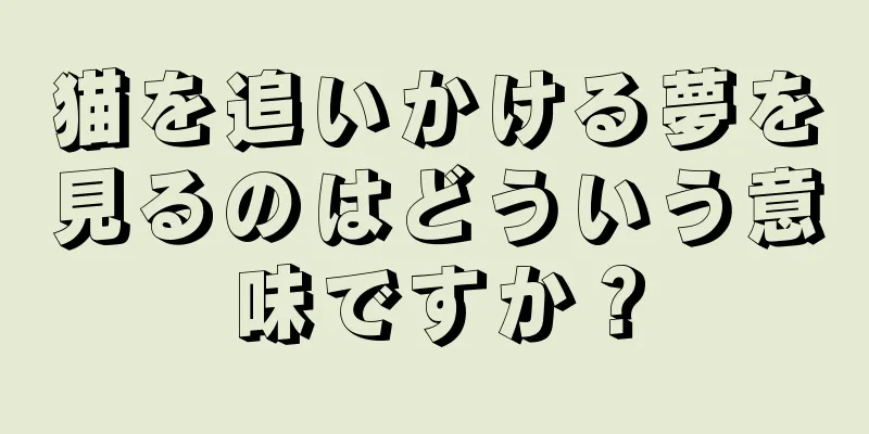 猫を追いかける夢を見るのはどういう意味ですか？