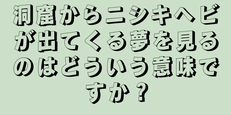 洞窟からニシキヘビが出てくる夢を見るのはどういう意味ですか？