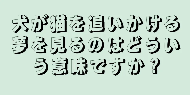 犬が猫を追いかける夢を見るのはどういう意味ですか？