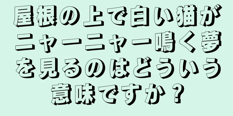 屋根の上で白い猫がニャーニャー鳴く夢を見るのはどういう意味ですか？