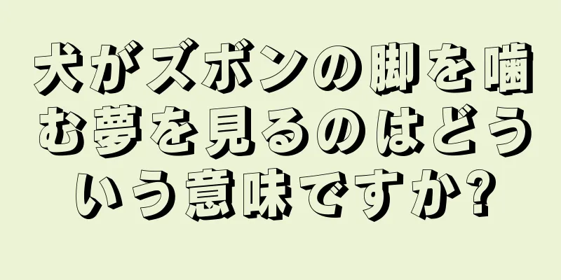 犬がズボンの脚を噛む夢を見るのはどういう意味ですか?