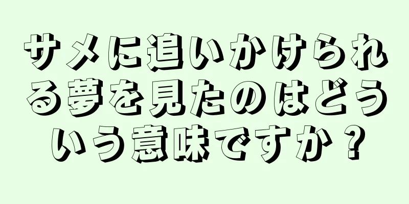 サメに追いかけられる夢を見たのはどういう意味ですか？
