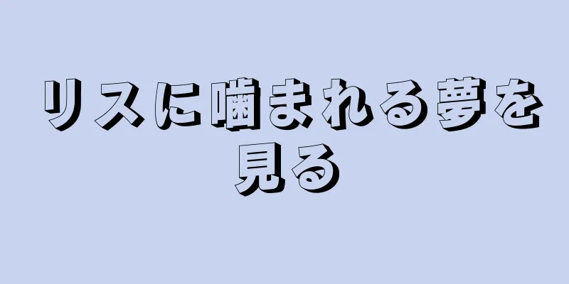リスに噛まれる夢を見る