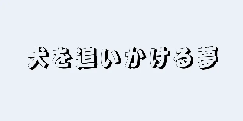 犬を追いかける夢