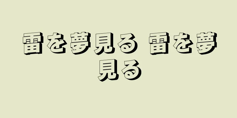 雷を夢見る 雷を夢見る