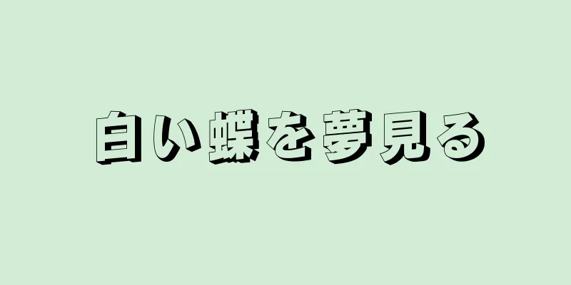 白い蝶を夢見る
