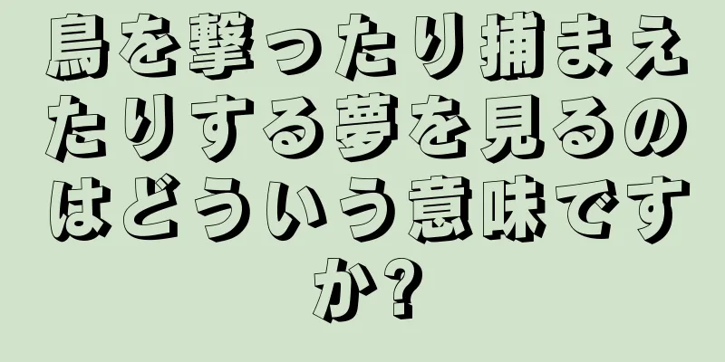 鳥を撃ったり捕まえたりする夢を見るのはどういう意味ですか?