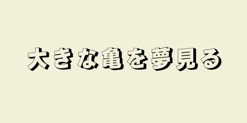 大きな亀を夢見る