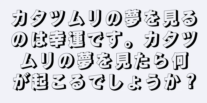カタツムリの夢を見るのは幸運です。カタツムリの夢を見たら何が起こるでしょうか？