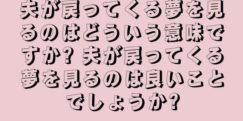 夫が戻ってくる夢を見るのはどういう意味ですか? 夫が戻ってくる夢を見るのは良いことでしょうか?