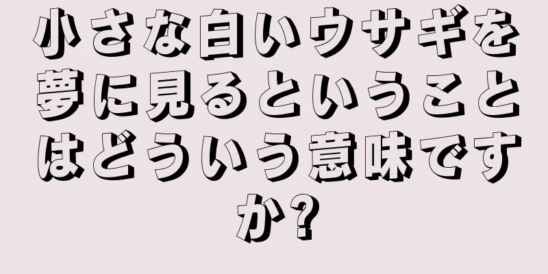 小さな白いウサギを夢に見るということはどういう意味ですか?