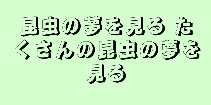 昆虫の夢を見る たくさんの昆虫の夢を見る
