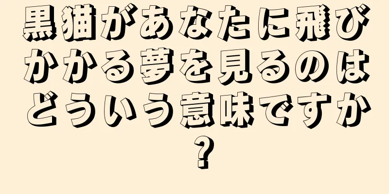 黒猫があなたに飛びかかる夢を見るのはどういう意味ですか？