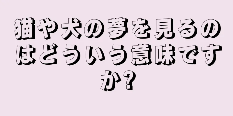 猫や犬の夢を見るのはどういう意味ですか?