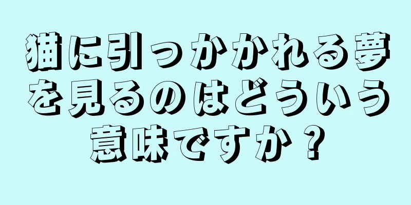 猫に引っかかれる夢を見るのはどういう意味ですか？