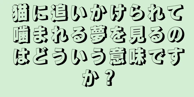猫に追いかけられて噛まれる夢を見るのはどういう意味ですか？
