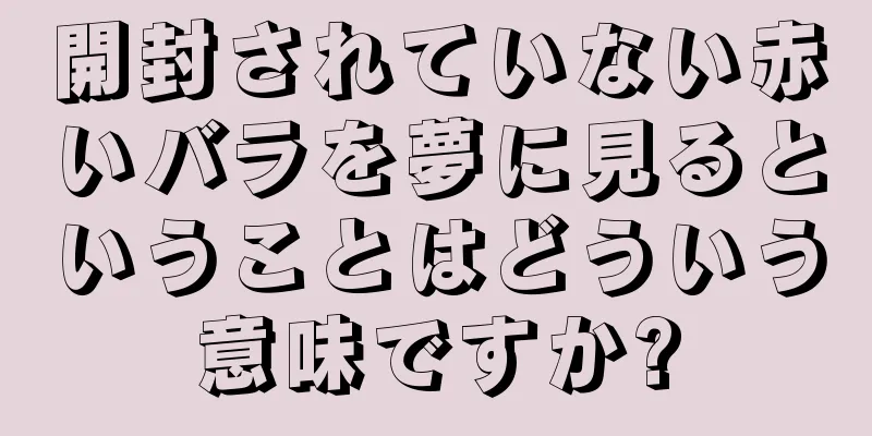 開封されていない赤いバラを夢に見るということはどういう意味ですか?