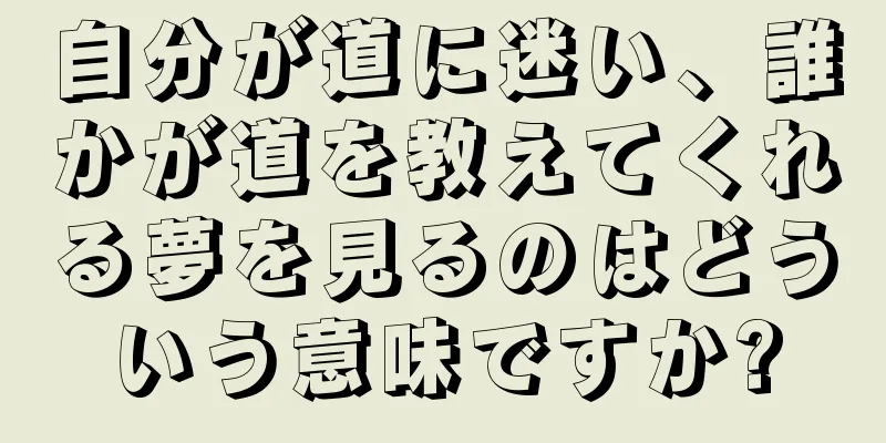 自分が道に迷い、誰かが道を教えてくれる夢を見るのはどういう意味ですか?