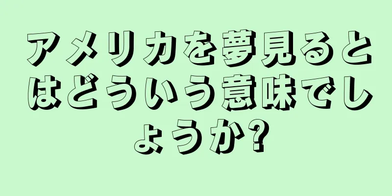 アメリカを夢見るとはどういう意味でしょうか?