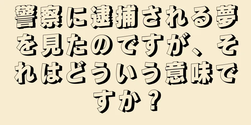 警察に逮捕される夢を見たのですが、それはどういう意味ですか？