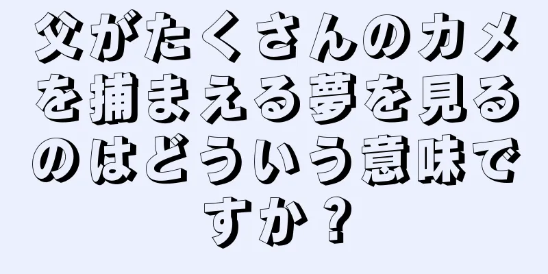 父がたくさんのカメを捕まえる夢を見るのはどういう意味ですか？