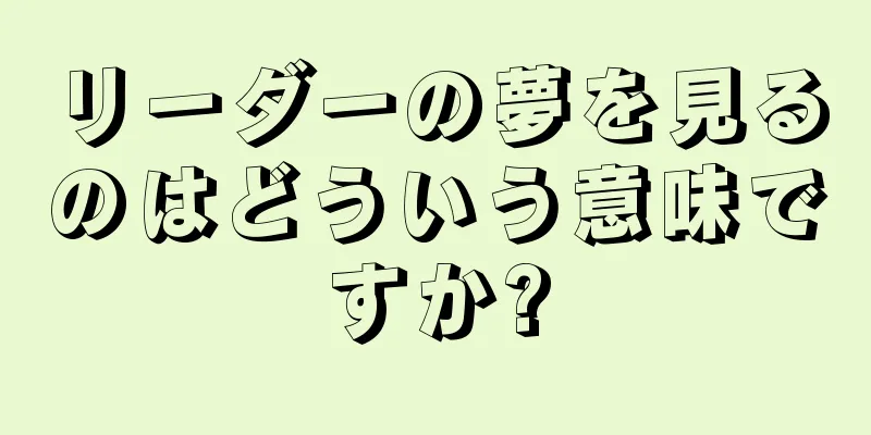リーダーの夢を見るのはどういう意味ですか?