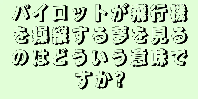 パイロットが飛行機を操縦する夢を見るのはどういう意味ですか?