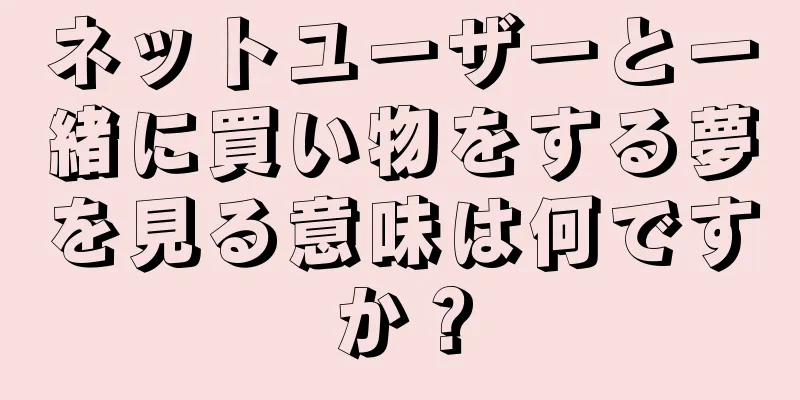 ネットユーザーと一緒に買い物をする夢を見る意味は何ですか？