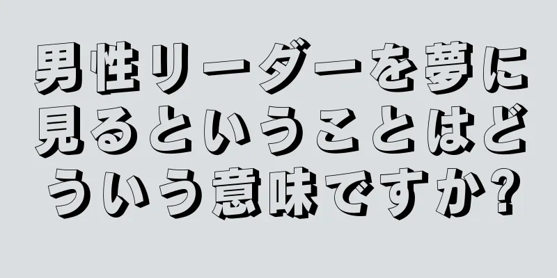男性リーダーを夢に見るということはどういう意味ですか?
