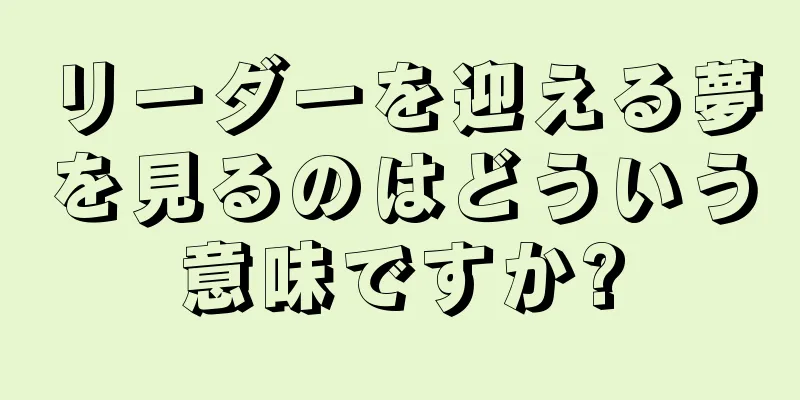 リーダーを迎える夢を見るのはどういう意味ですか?