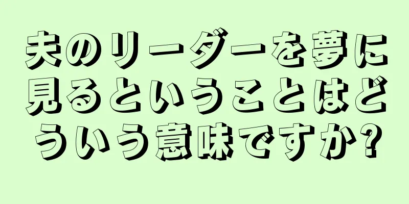 夫のリーダーを夢に見るということはどういう意味ですか?