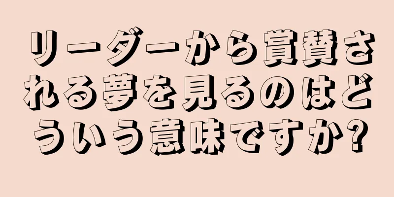 リーダーから賞賛される夢を見るのはどういう意味ですか?