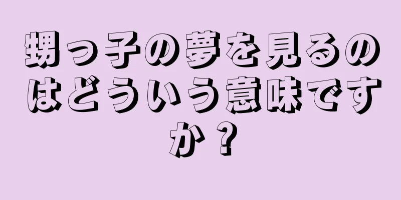 甥っ子の夢を見るのはどういう意味ですか？