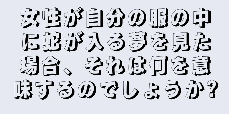 女性が自分の服の中に蛇が入る夢を見た場合、それは何を意味するのでしょうか?