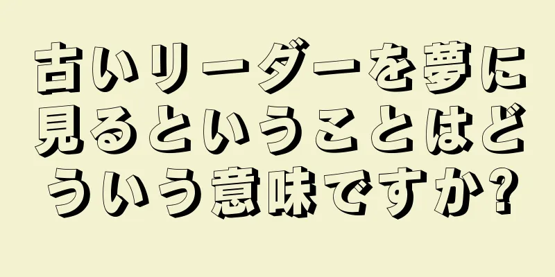 古いリーダーを夢に見るということはどういう意味ですか?
